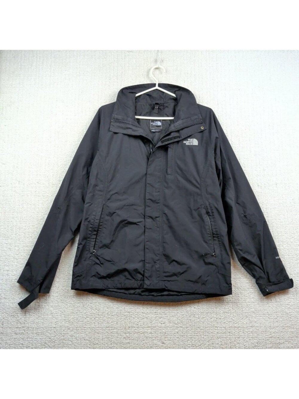 The North Face Jacket Mens Size S Black HyVent Rain Shell Gorcpore Hike Read